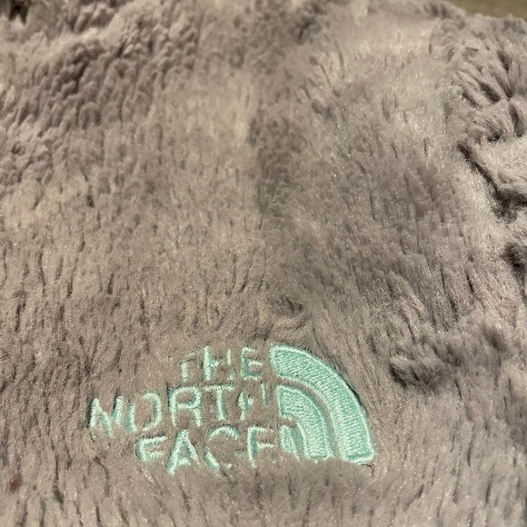 Girls reversible The North Face teal winter jacket size 7/8 - Picture 2 of 7